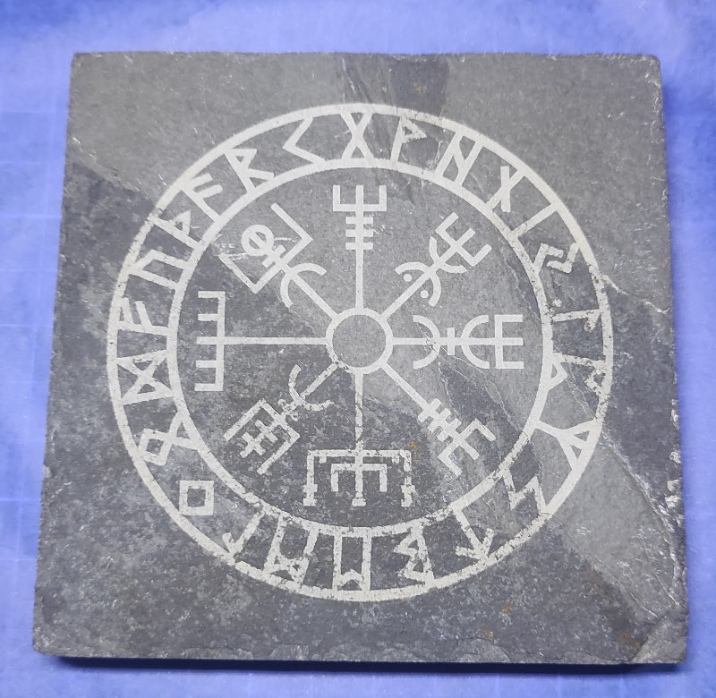 Placa de Proteção Vegvísir e Yggdrasil