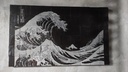 Mosaico Artístico em Pedra Natural – A Grande Onda de Kanagawa | 100x60 cm